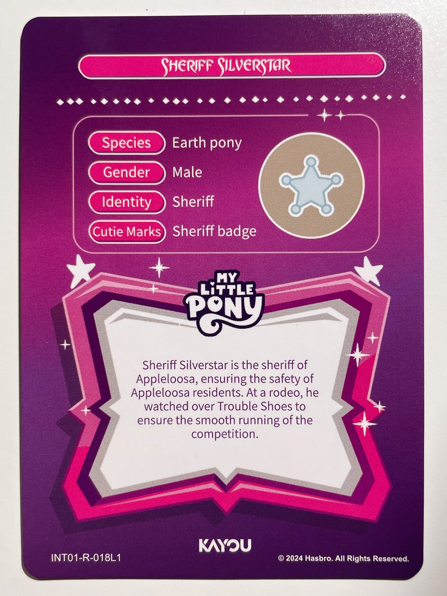 Sheriff Silverstar (R) INT01-R-018 L1