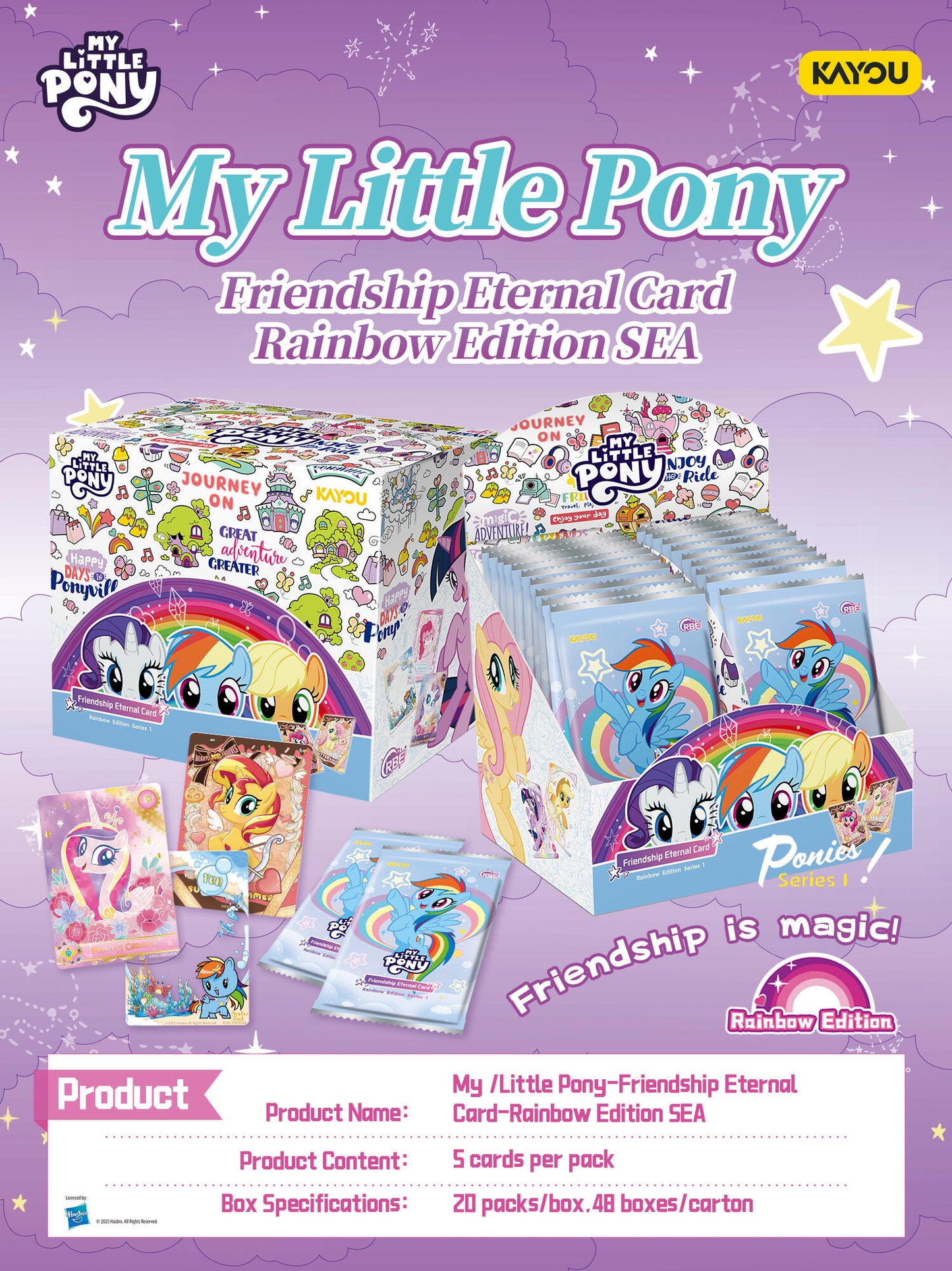 *PRE-ORDER Kayou My Little Pony cards - Rainbow edition series 1 - ENGLISH VERSION