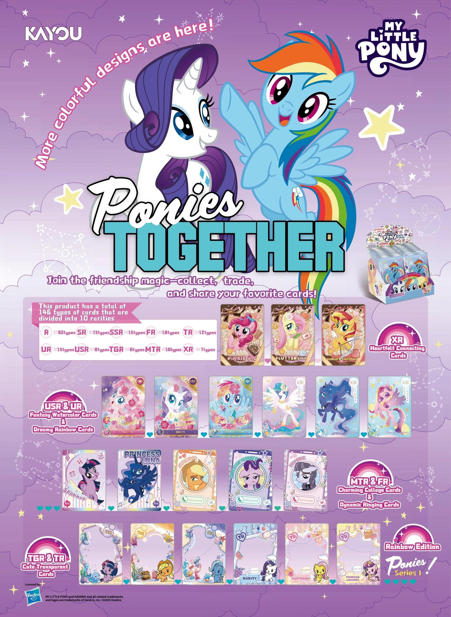 *PRE-ORDER Kayou My Little Pony cards - Rainbow edition series 1 - ENGLISH VERSION