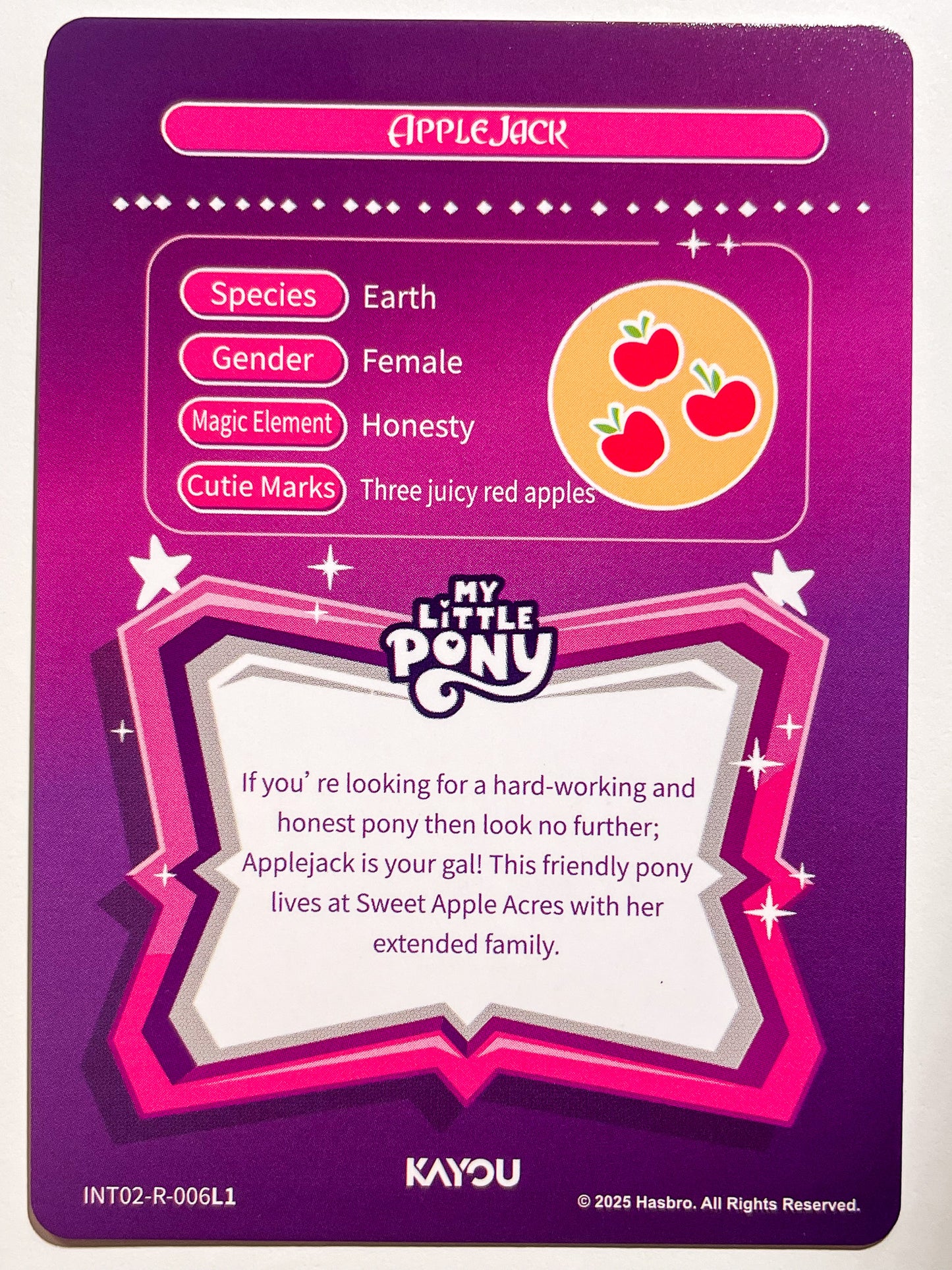 Applejack (R) INT02-R-006 L1
