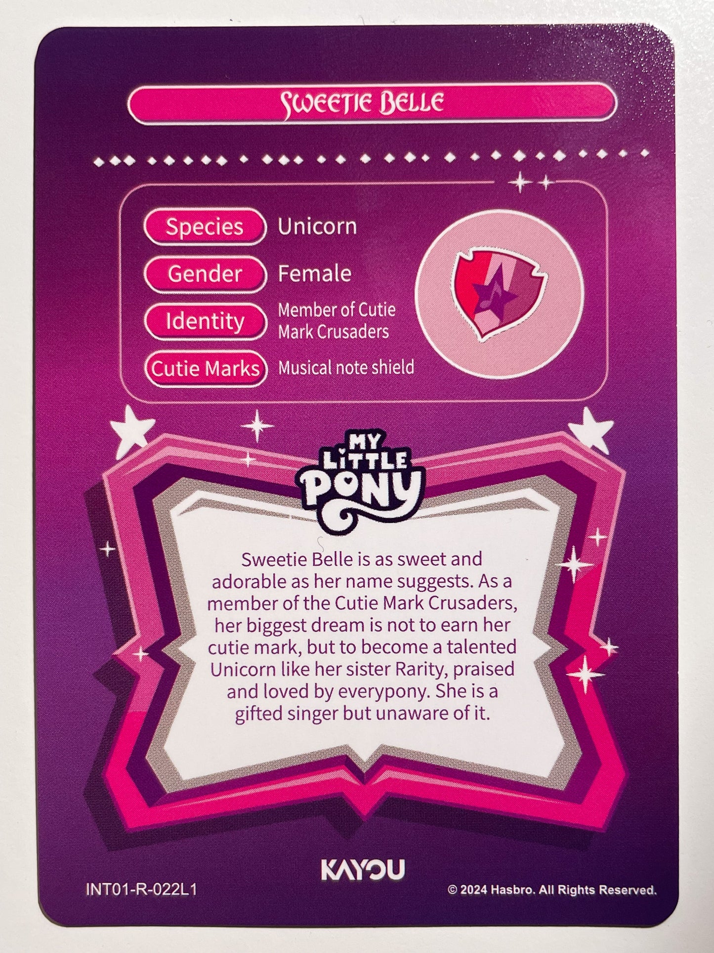 Sweetie Belle (R) INT01-R-022 L1